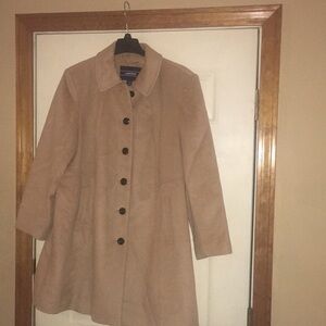 2/18/25 host pick! 🎉🎉LANDS'END Tan Wool full length coat